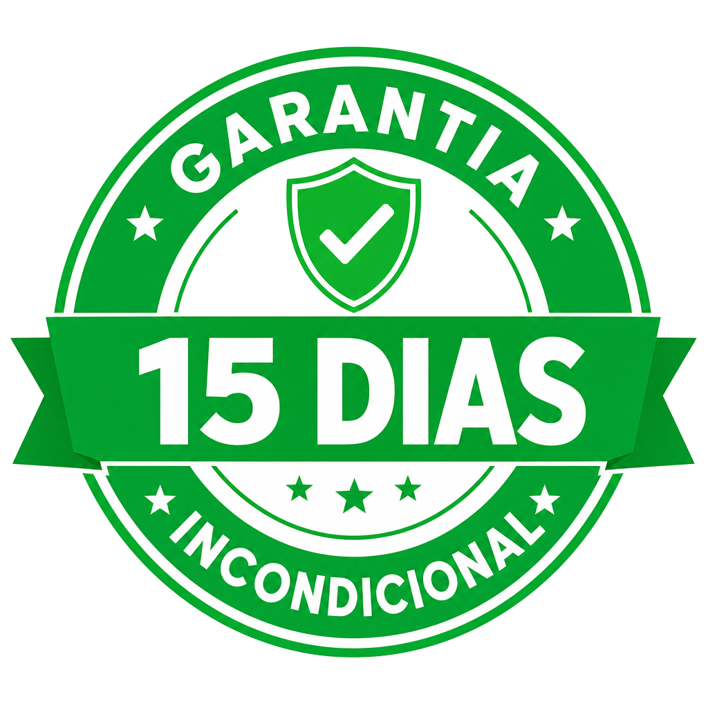 Selo de garantia incondicional de 15 dias